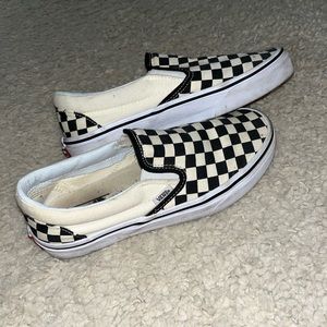 Black and white checkered slip on VANS - Women’s size 9